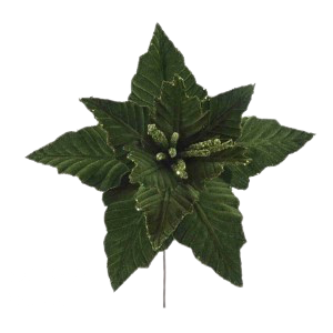 Christmas Poinsettia Stem 38cm