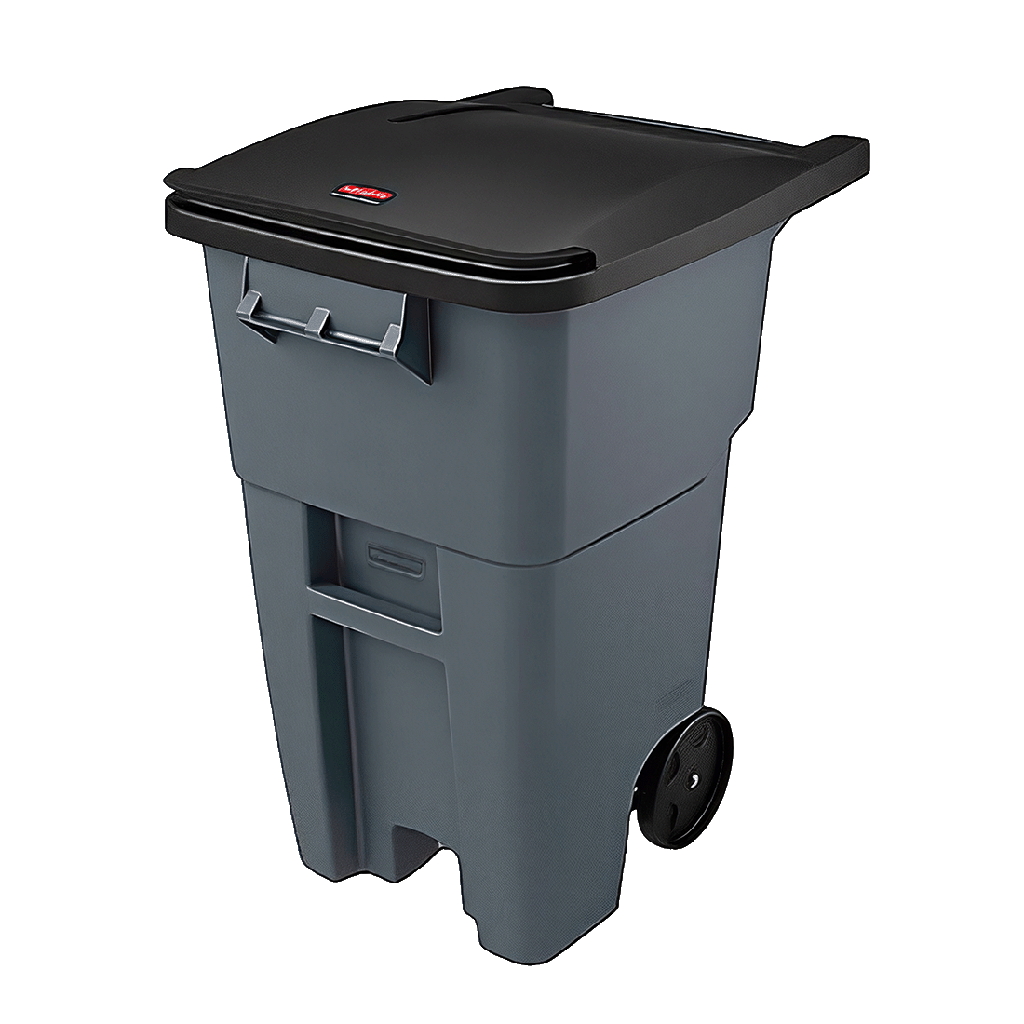 Rubbermaid Brute Wheeled Garbage Can with Lid 50 Gal., Gray