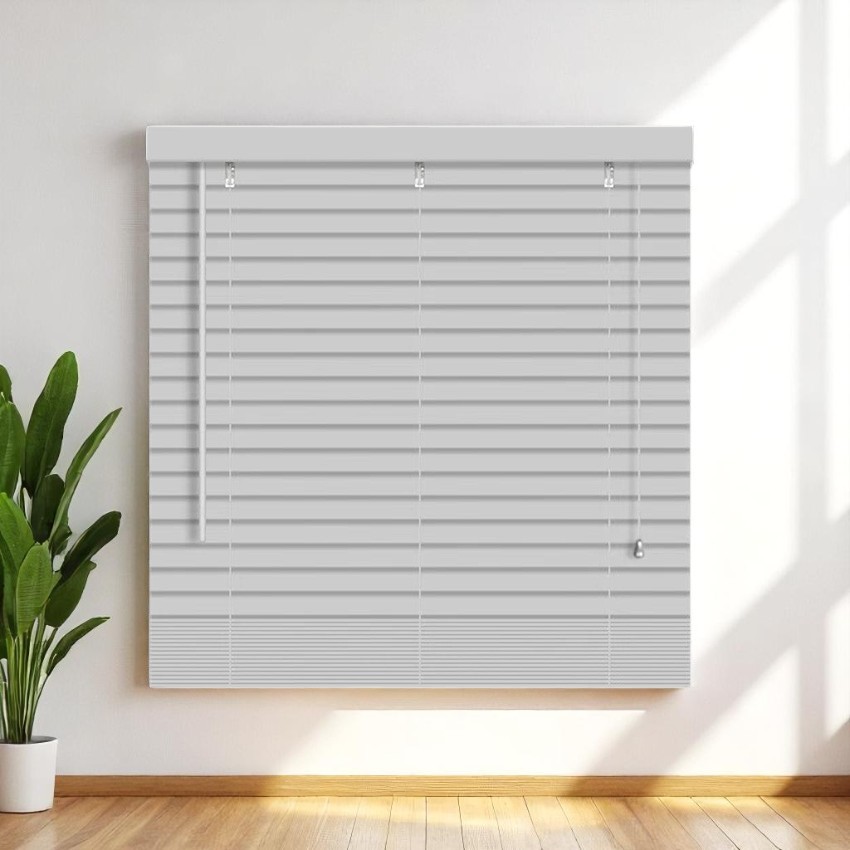 Kenneth Cole Paulownia Wood Venetian Blinds 78 x 90.5 In. (198x230cm), Grey