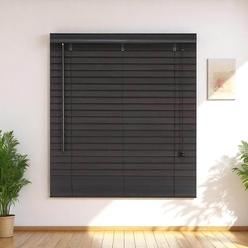 Kenneth Cole Paulownia Wood Venetian Blinds 48"x90.5" (122x230Cm), Dark Brown