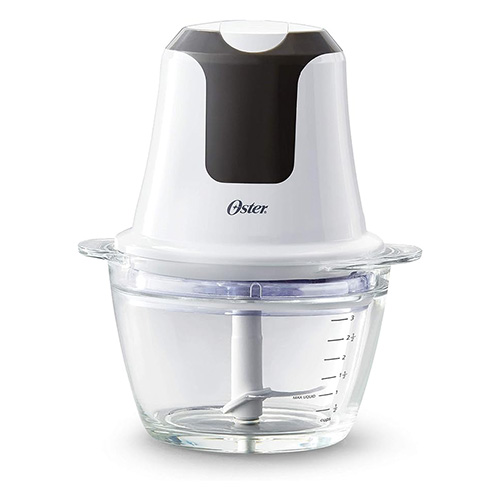 Oster 3-Cup Mini Food Chopper with Tempered Glass Bowl
