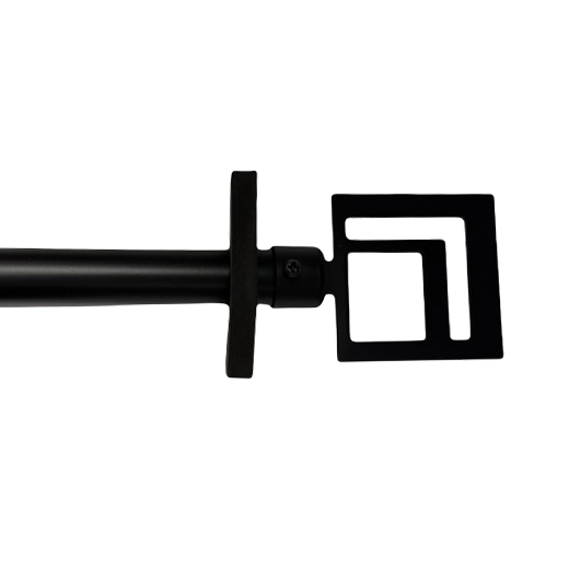 Classy Homes Curtain Rod 66-120 in Double Black 16/19