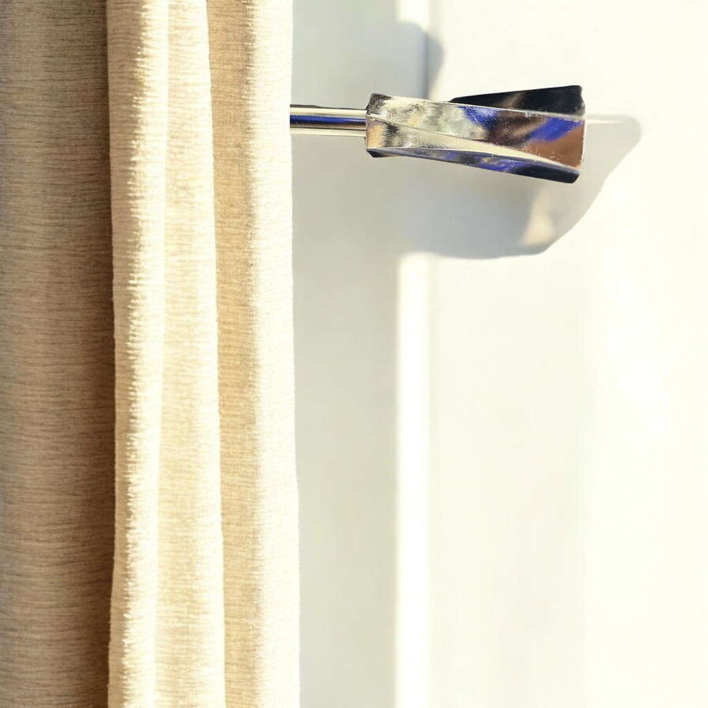 ****Classy Homes Curtain Rod 66-120 in Double Sarding Nickel 16/19