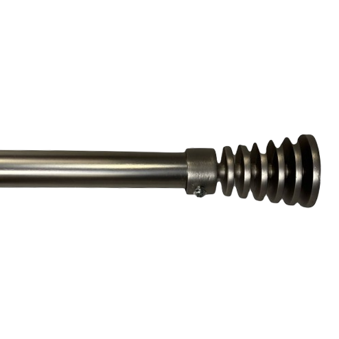 Classy Homes Curtain Rod 66-120 in Double Sarding Nickel 16/19