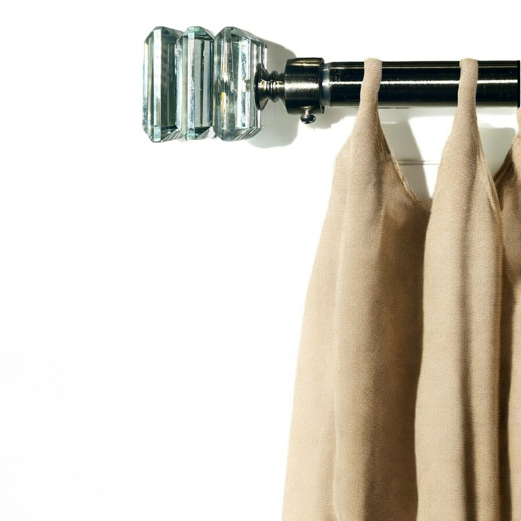 Classy Homes Curtain Rod 66-120 in Double Sarding Nickel 16/19