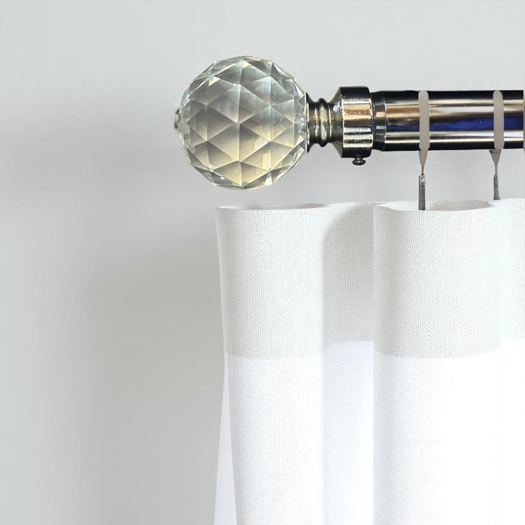 Classy Homes Curtain Rod 66-120 in Single Black Nickel 25/28