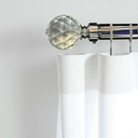 Classy Homes Curtain Rod 66-120 in Single Black Nickel 25/28