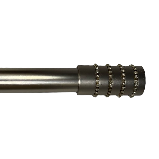 Classy Homes Curtain Rod 28-48 in Single Black Nickel 25/28