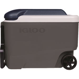 ^Igloo MaxCold Roller Cooler 40 Qt., Ash Gray &amp; Aegean Sea