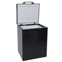 ^Sankey Chest Freezer 5 Cu. Ft. Black with Stainless Steel Top