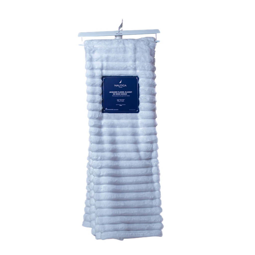 Nautica Blanket Jacquard 50 x 70 In., White