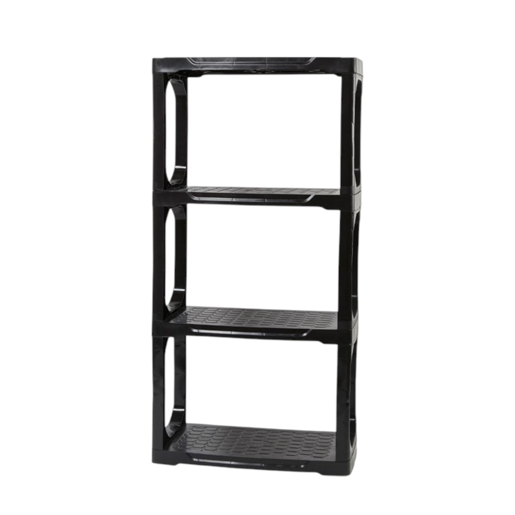 ^Strata 4-Tier Shelving Unit Heavy-Duty, Black