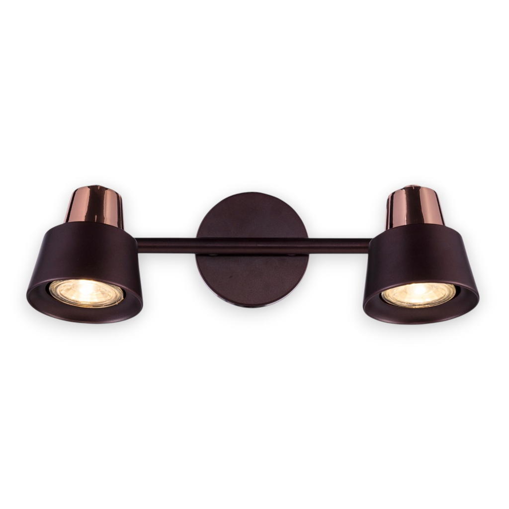 Royal Homes Indoor Wall Light,2 x GU10 50W Coffee &amp; Gold