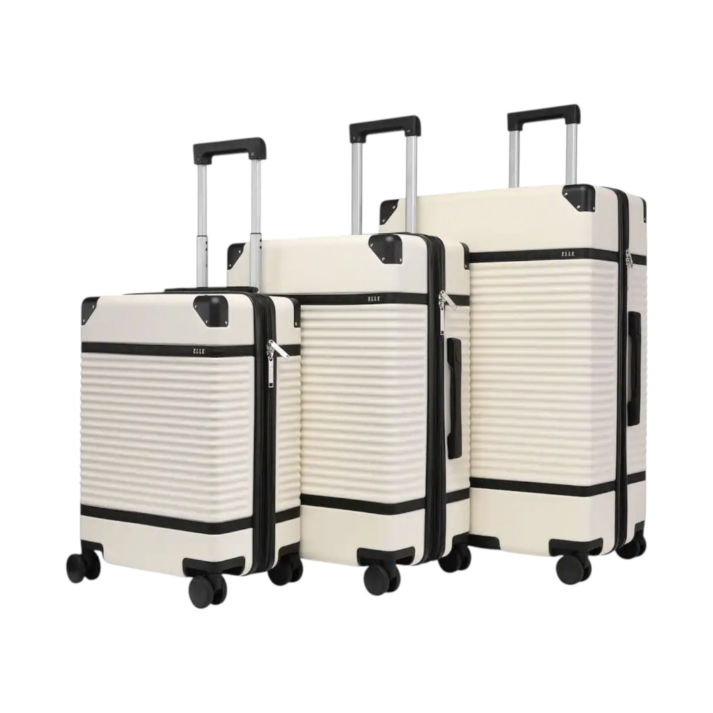 ****Elle Belleville Composite Luggage with Double Spinner Wheels 28In., Champagne