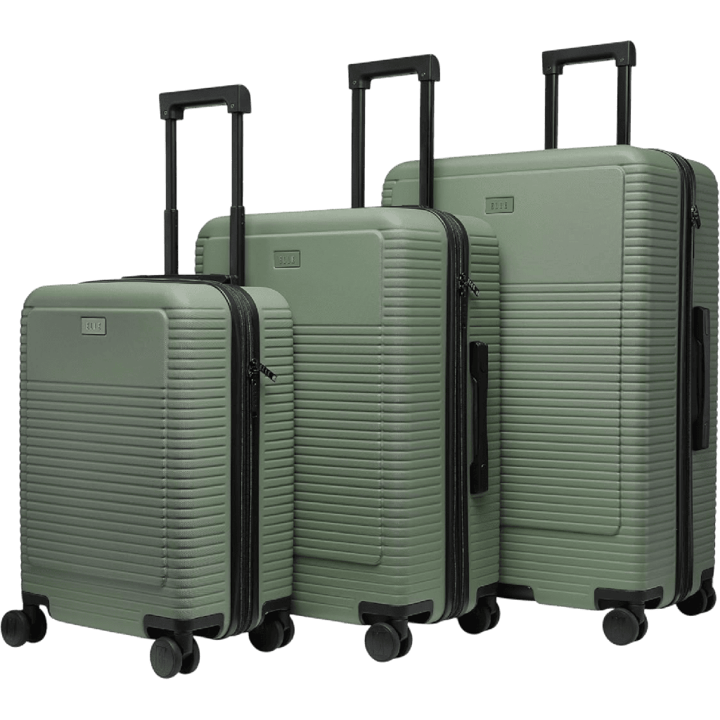 Elle Passage Composite Luggage with Double Spinner Wheels 28In., Olive Green