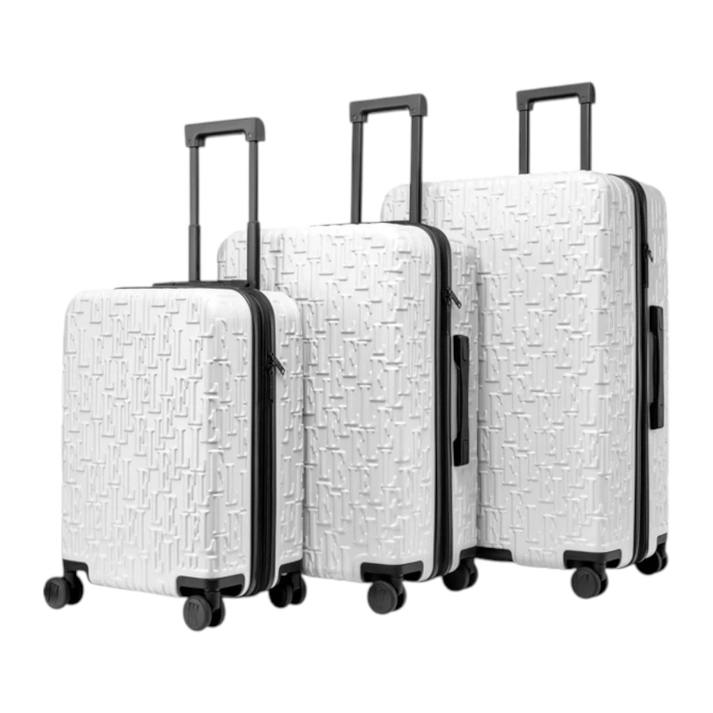 ****Elle Wayfarer Composite Luggage with Double Spinner Wheels 28In., White