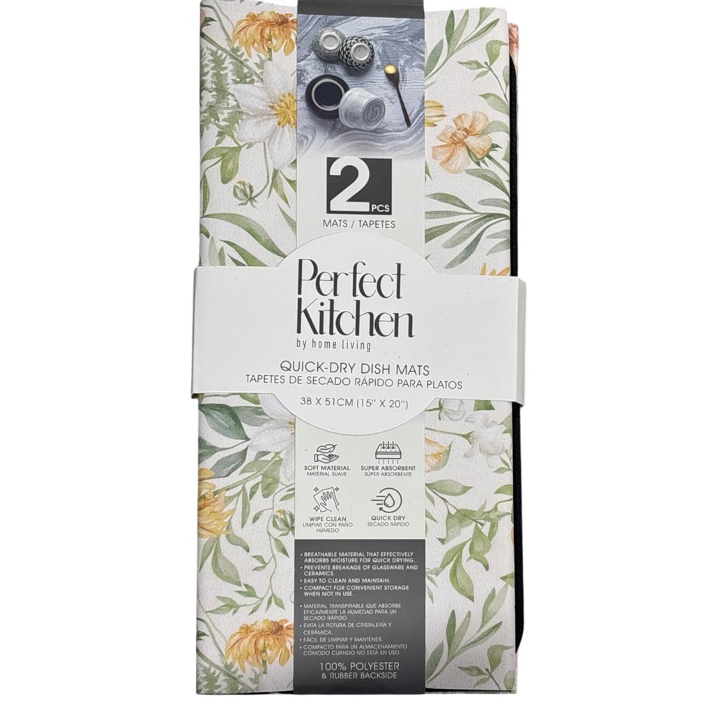 Perfect Kitchen Quick-Dry Mats (2pc Set)