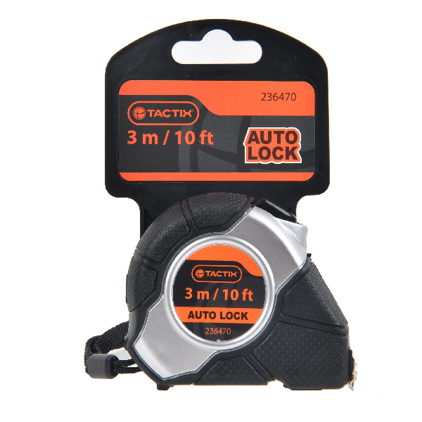 Tactix Auto-Lock Tape Measure 10 Ft./ 3Mx16mm K05