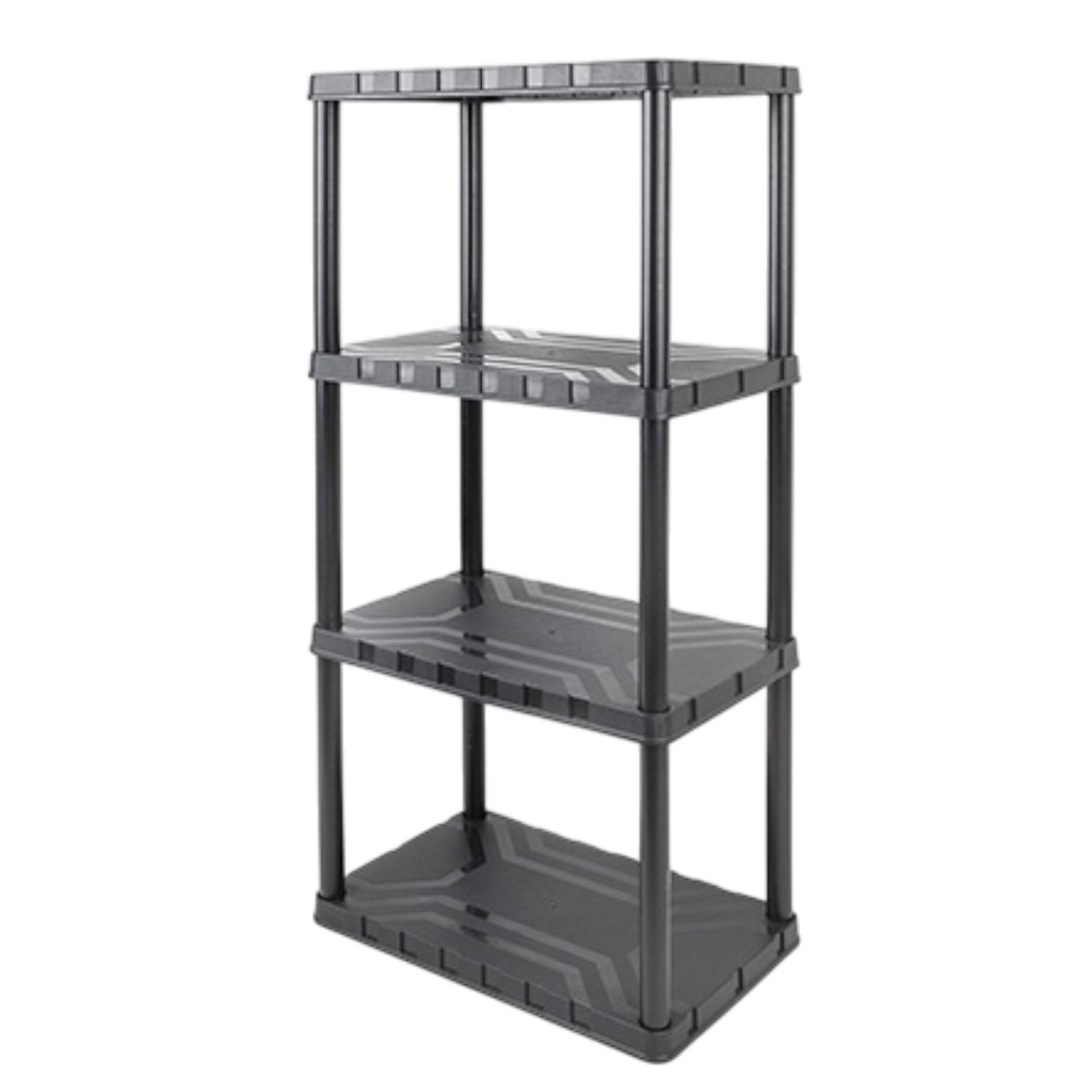 Tactix 4-Tier Plastic Shelving Unit