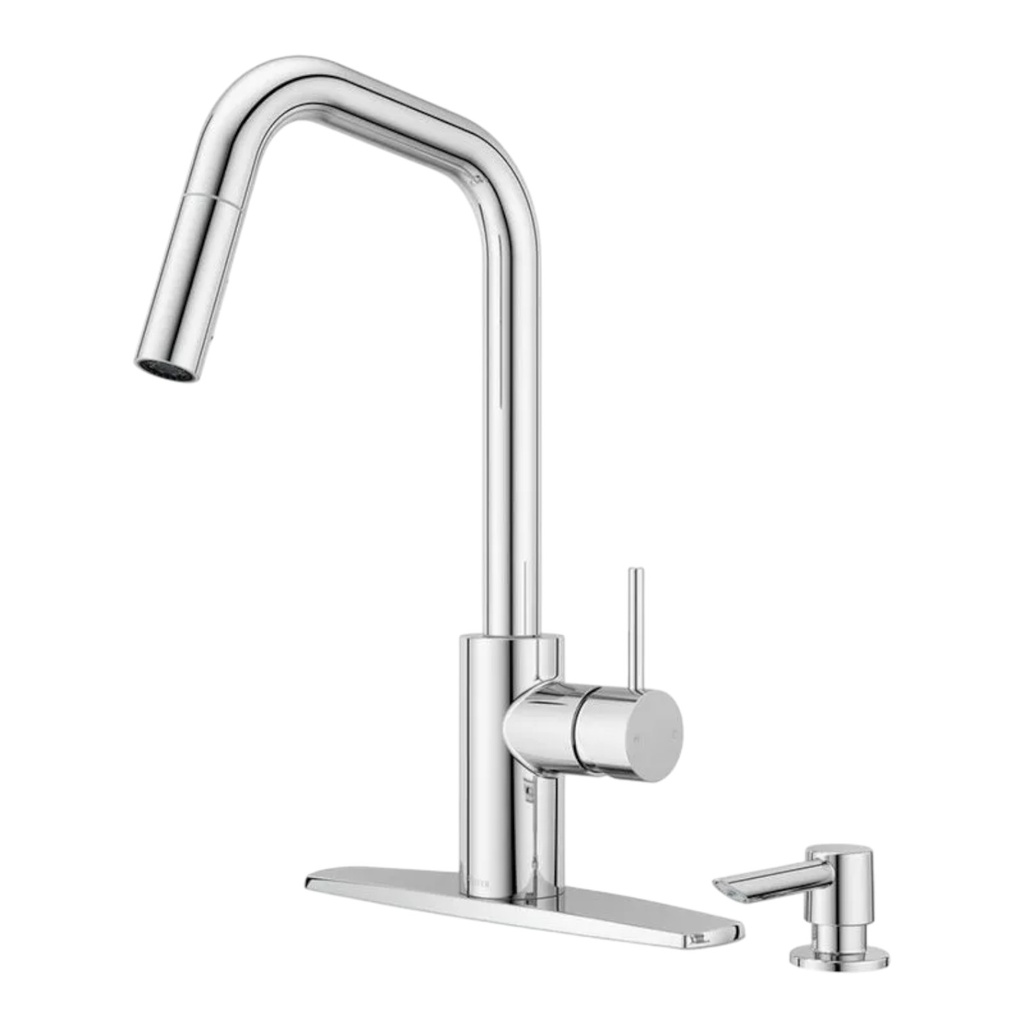 Pfister Sena Pull-Down Single Handle Kitchen Faucet, Polished Chrome