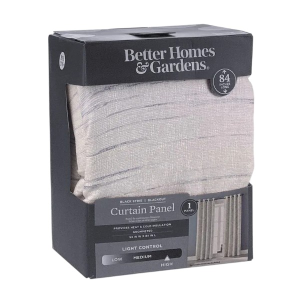 Better Homes &amp; Gardens Window Curtain, Grey