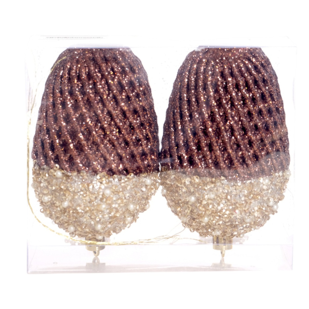 ^Miro Holiday Hanging Set of 2 13cm Brown