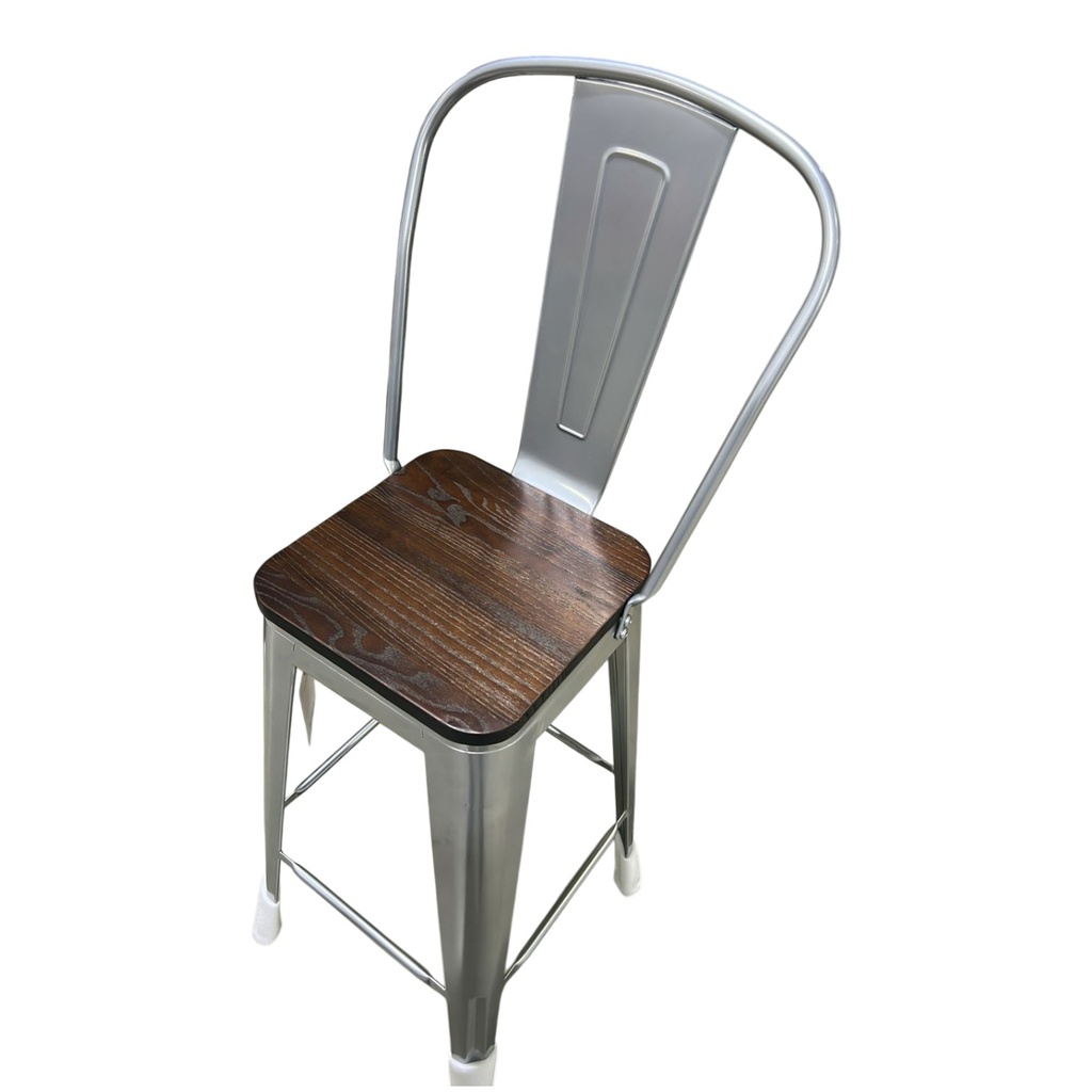 Mobel Bar Chair, Dark Silver