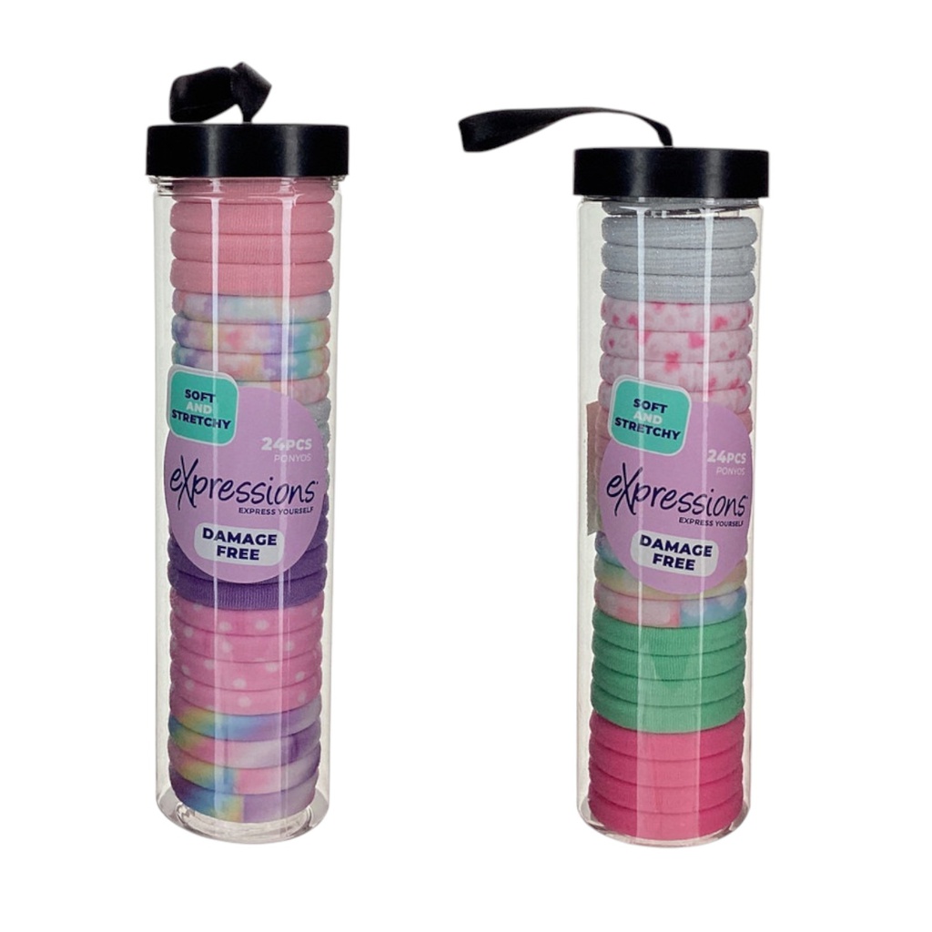 Ponytail Holders in Canister 24-count