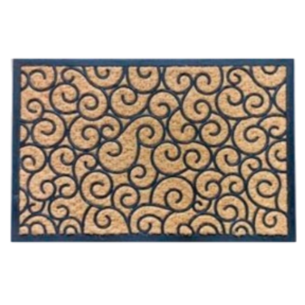 Classy Homes Coco Rubber Non-Brushed Panama Mat 18 x 30 In., 8mm Thick