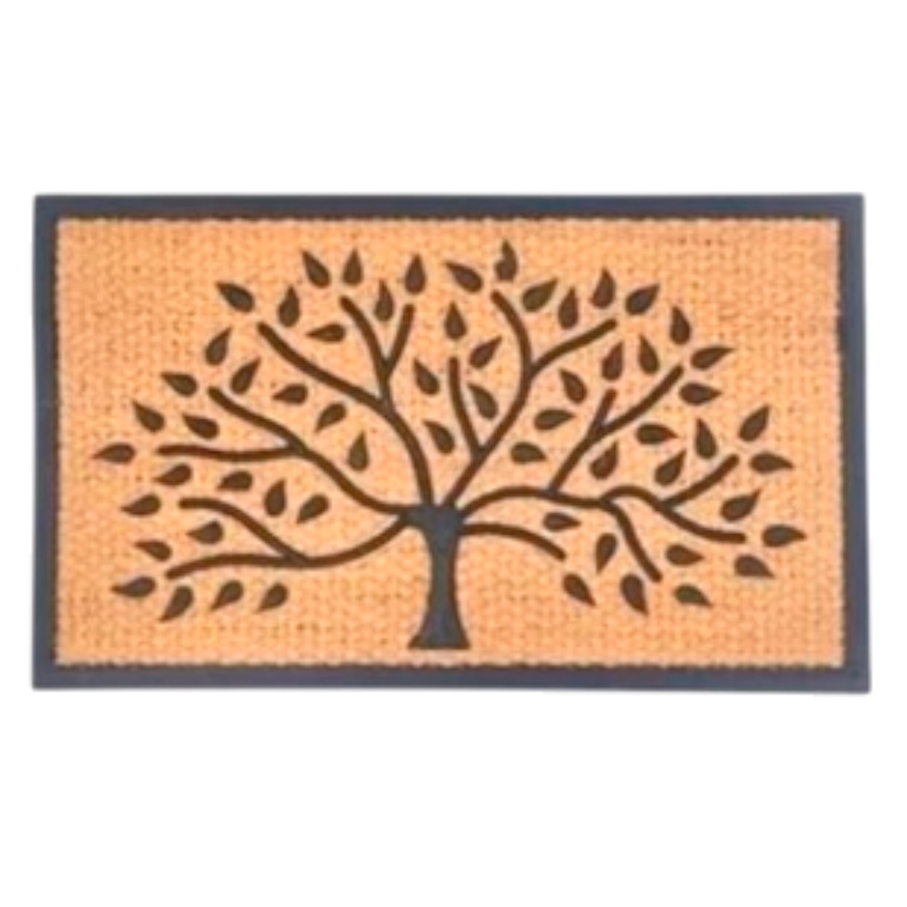 Classy Homes Coco Rubber Non-Brushed Panama Mat 18 x 30 In., 8mm Thick