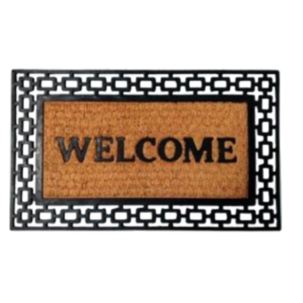 Classy Homes Coco Rubber Non-Brushed Panama Grill Mat 18 x 30 In., 8mm Thick