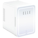 Elle Mini Cooler with LED Makeup Mirror, White