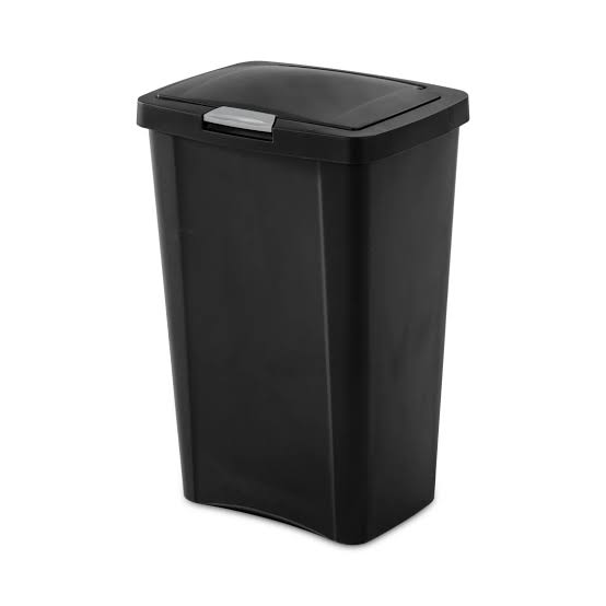 Sterilite TouchTop Wastebasket 13 Gal. Black