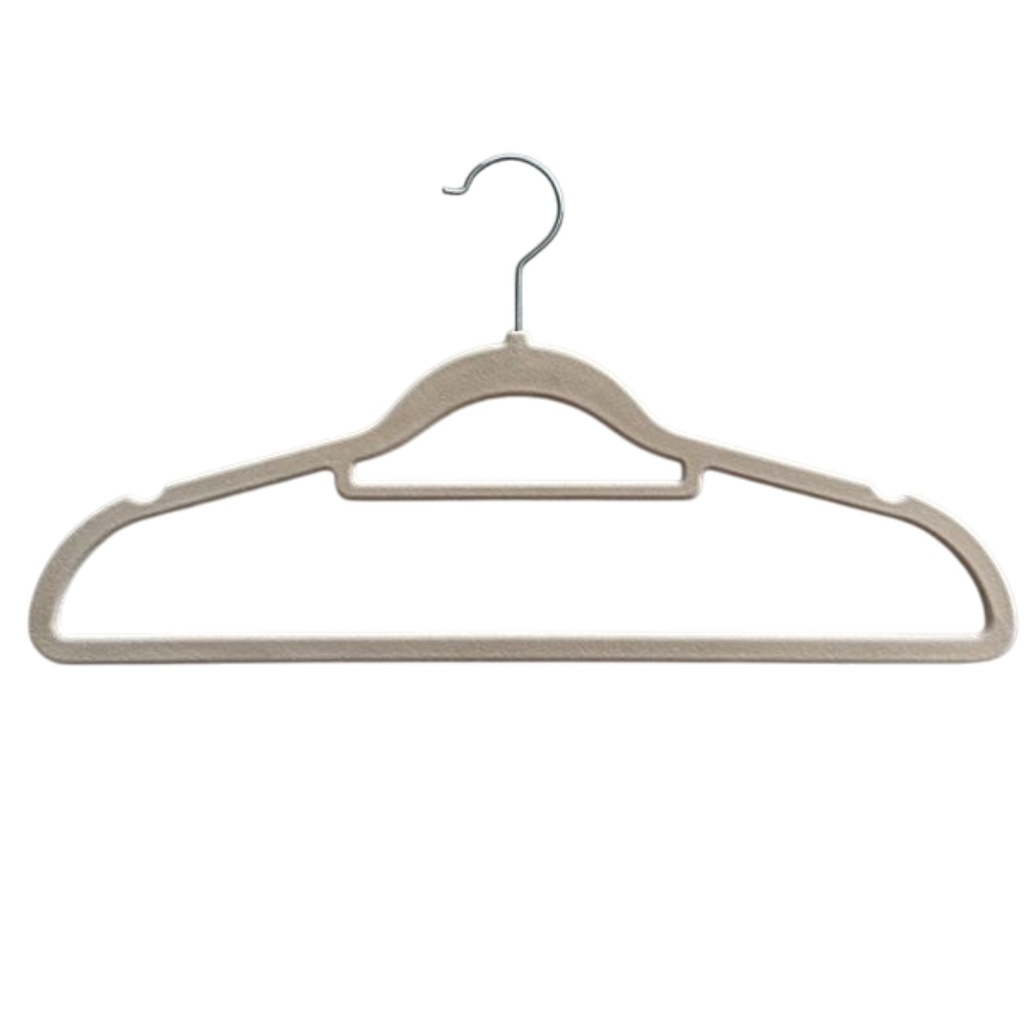 Nautica Velvet Hangers 10-pack, Beige