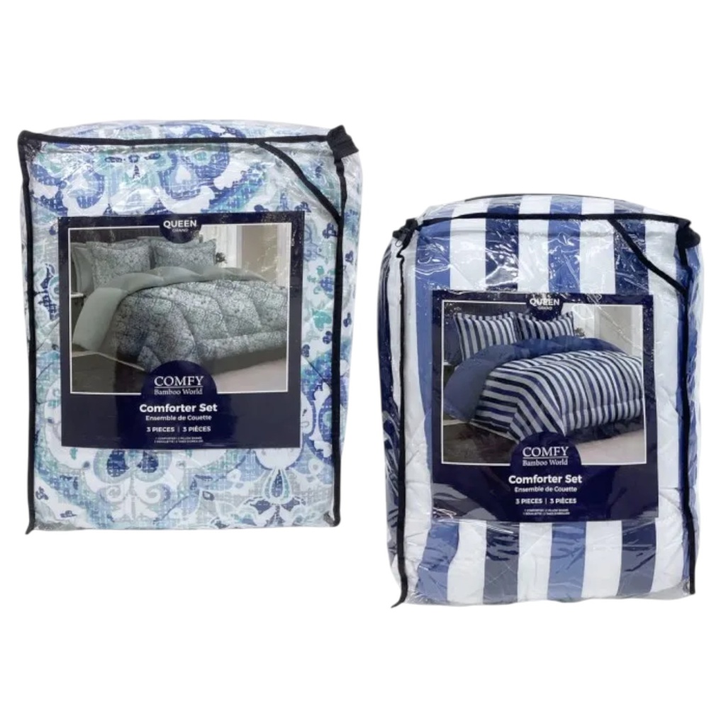 Comfy 3pc Comforter Set, Queen