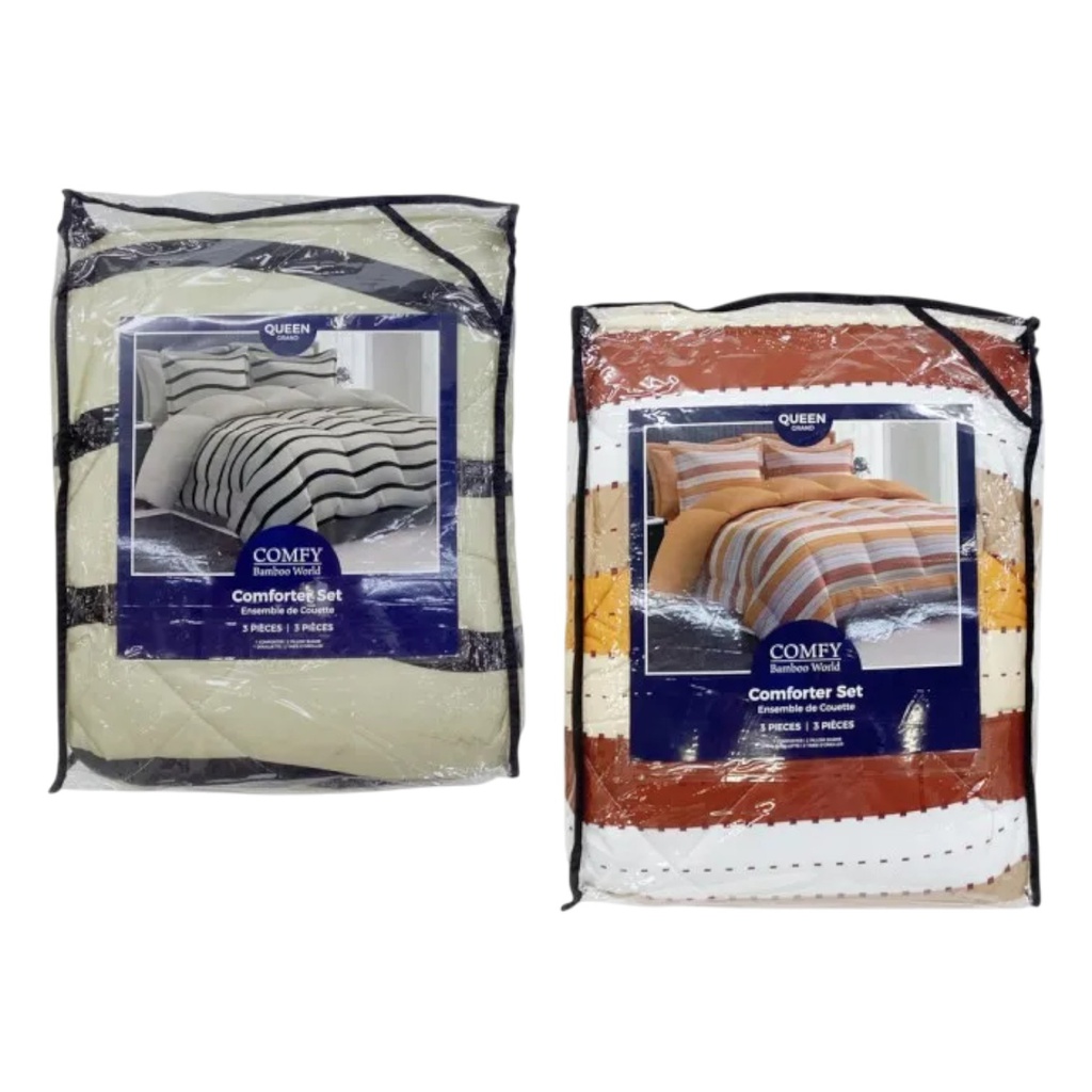 Comfy 3pc Comforter Set, Queen