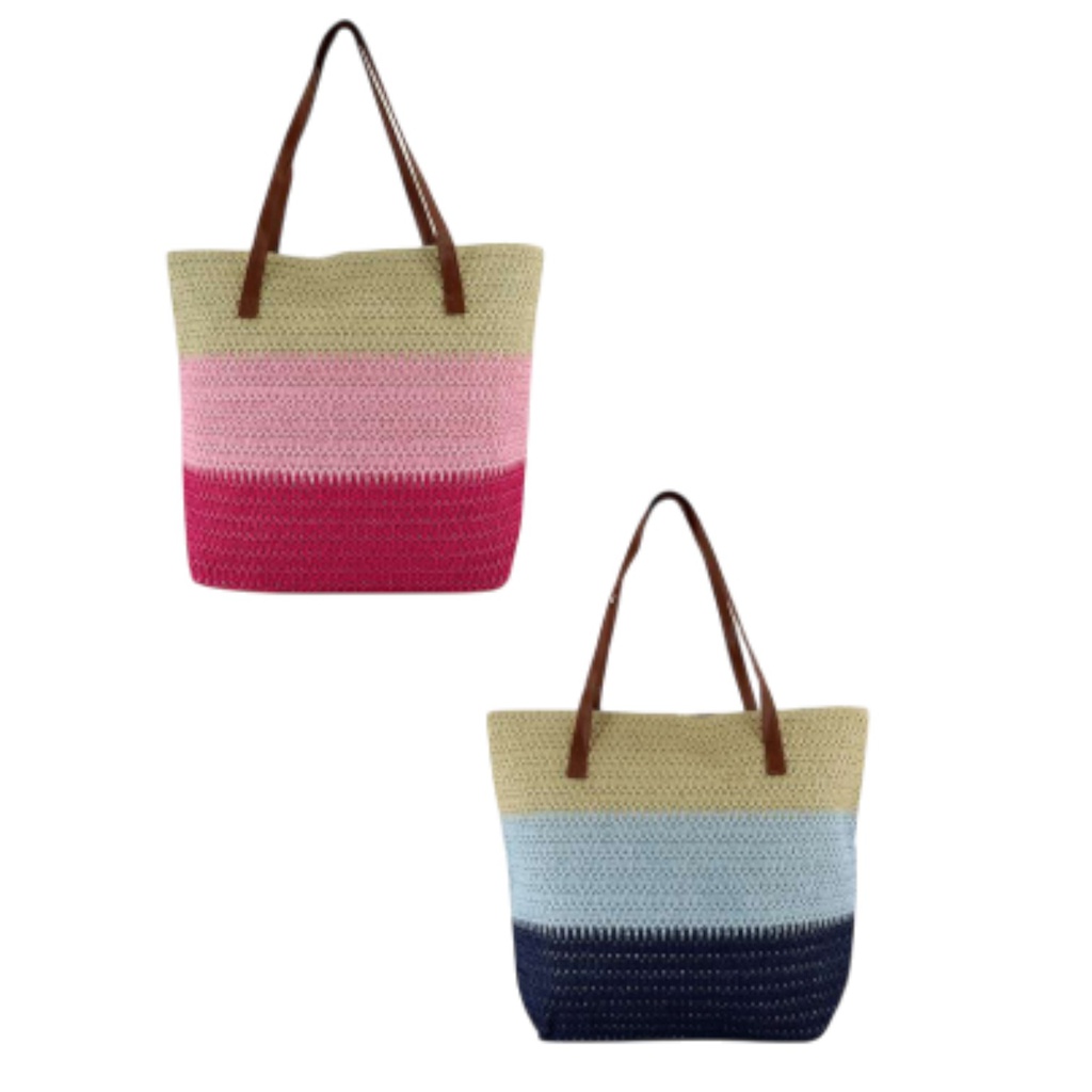 Beach Bag Multi-color Pink / Blue