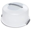 Sterilite Cake Holder, Latching Lid with Handle, White