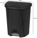 Sterilite Step-on Wastebasket 6.6 Gal., Black
