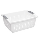 Sterilite Large Stacking Basket, White