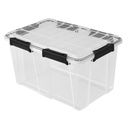 Sterilite Gasket Box 51 Liter, Clear/ Black Handles