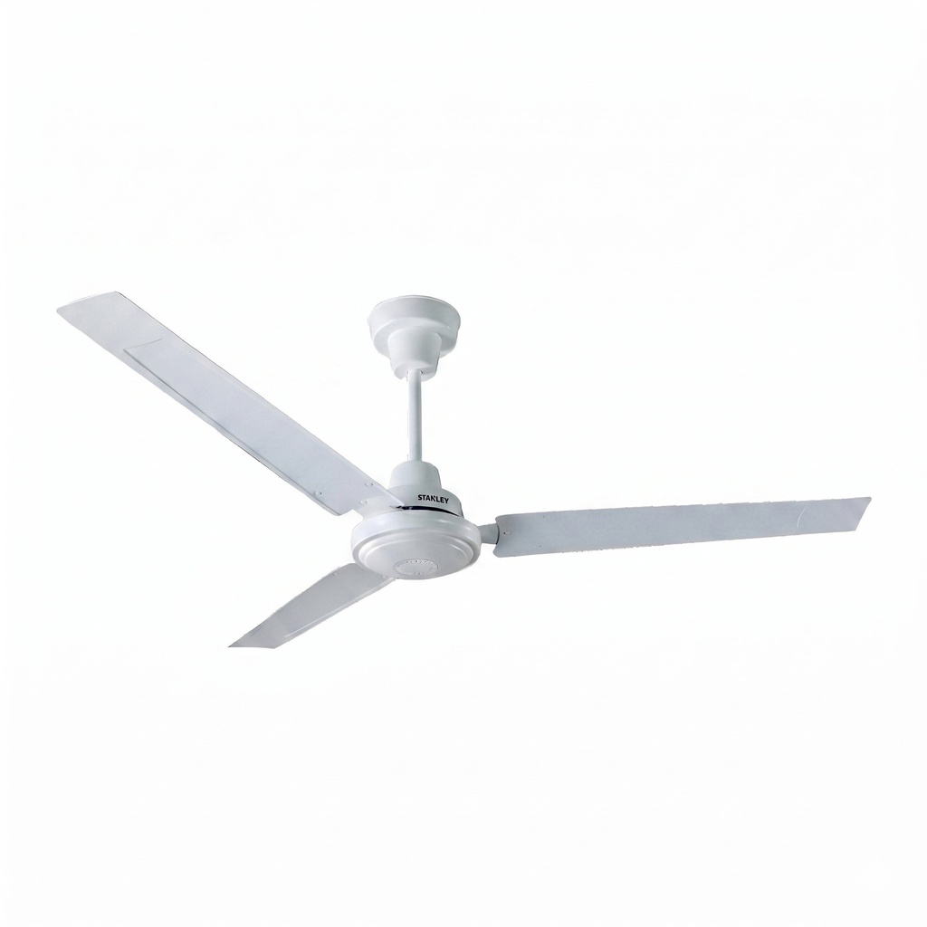 Stanley Industrial Ceiling Fan 56 In. 65W 3-Blades Metal 60 Hz, White