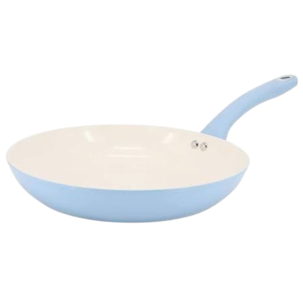 Martha Stewart Everyday Rexford Nonstick Frying Pan Ceramic/ Aluminum 12 In., Soft Blue