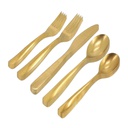 Gibson Home Hulton 20 Piece Flatware Set, Matte Gold Stainless Steel
