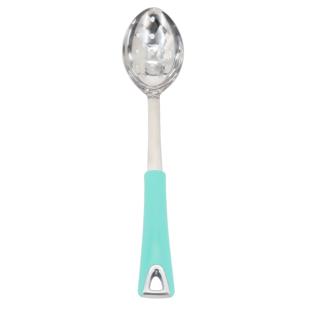 Martha Stewart Everyday Drexler Slotted Spoon, Stainless Steel/ Linen