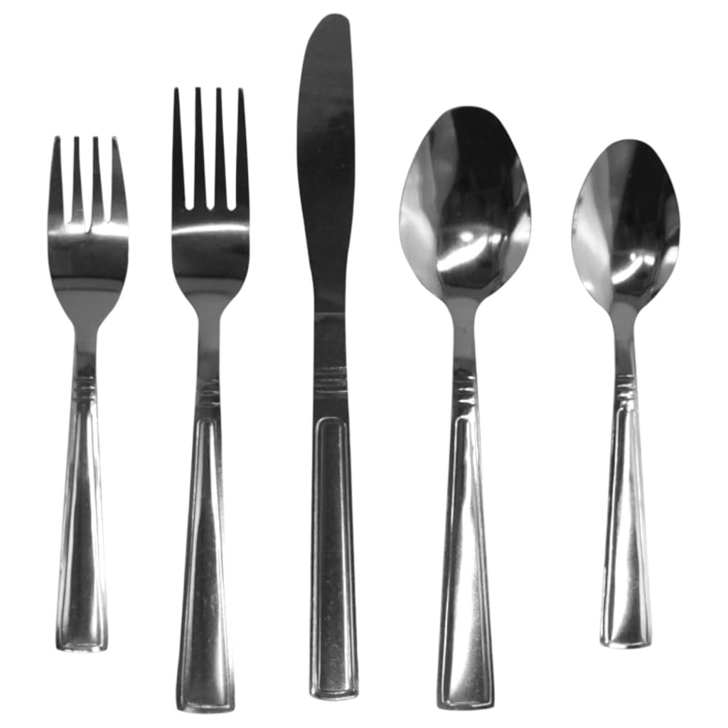 Gibson Everyday Creston 20 Piece Flatware Set, Service for 4, Stainless Steel 
