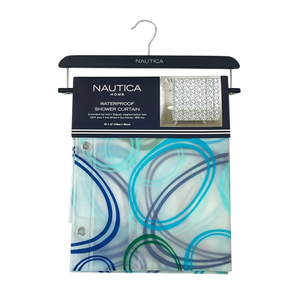 Nautica Print Shower Curtain 70 x 72 In.