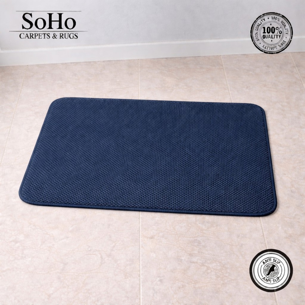 SoHo Carpets Memory Foam Bath Mat 40x60cm Blue