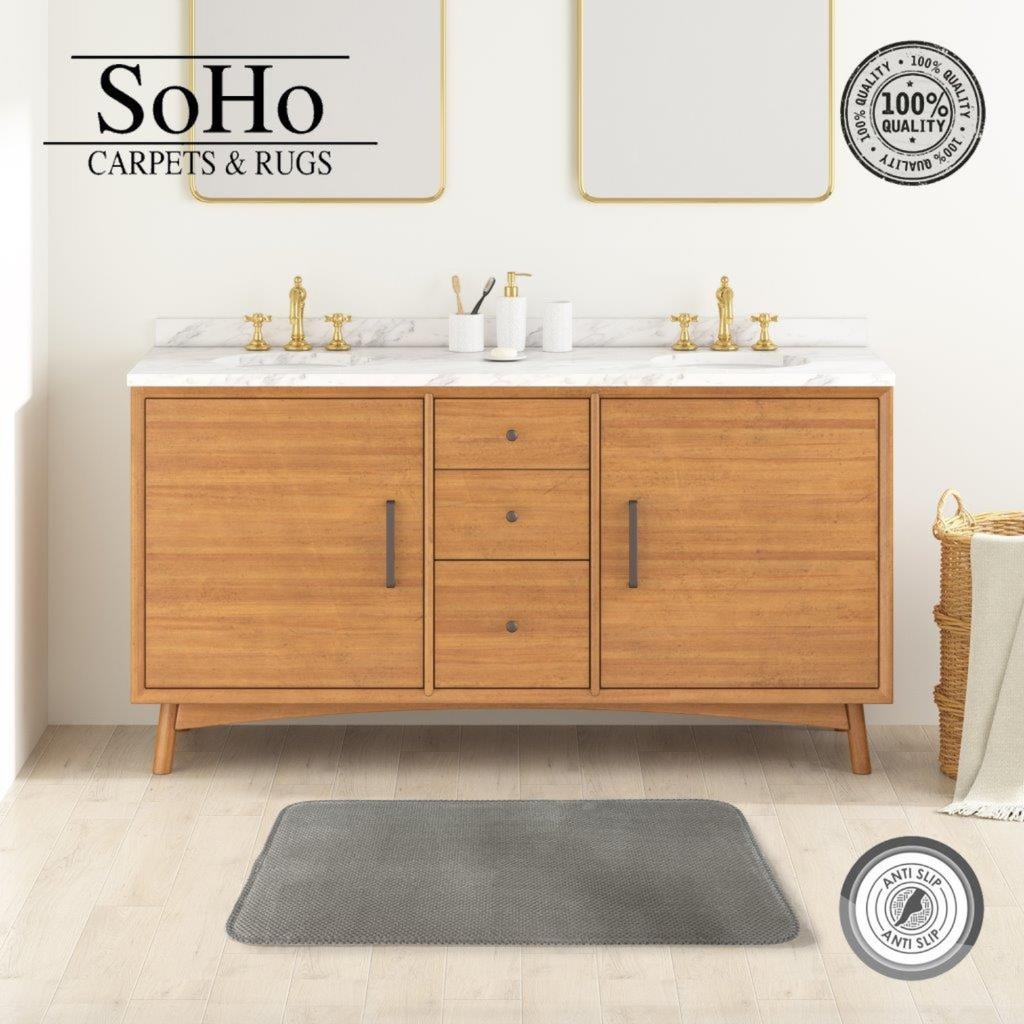 SoHo Carpets Memory Foam Bath Mat 50x80cm Sand