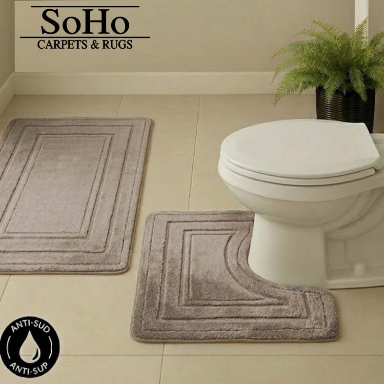 SoHo Carpets Bath Mats, Sand (2-Piece Set)